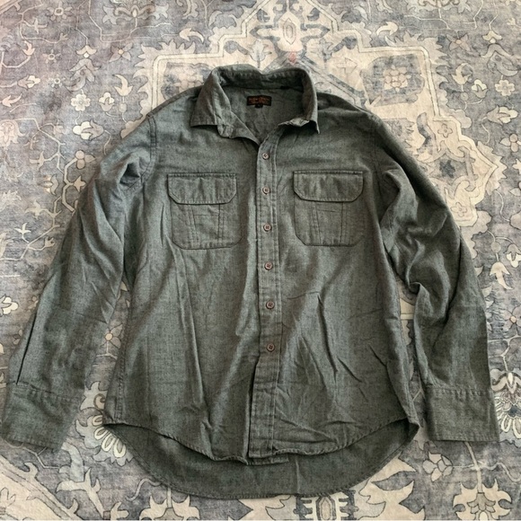 Yes Saint Laurent Gray Button Down Long Sleeve Size L - Picture 1 of 6